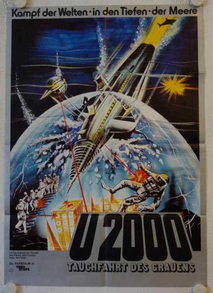 U 2000 Tauchfahrt des Grauens originales deutsches Filmplakat (R70s)